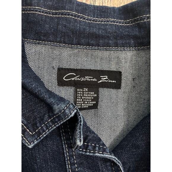 Christiana Zimm Denim Jacket Size 2X - Picture 4 of 5